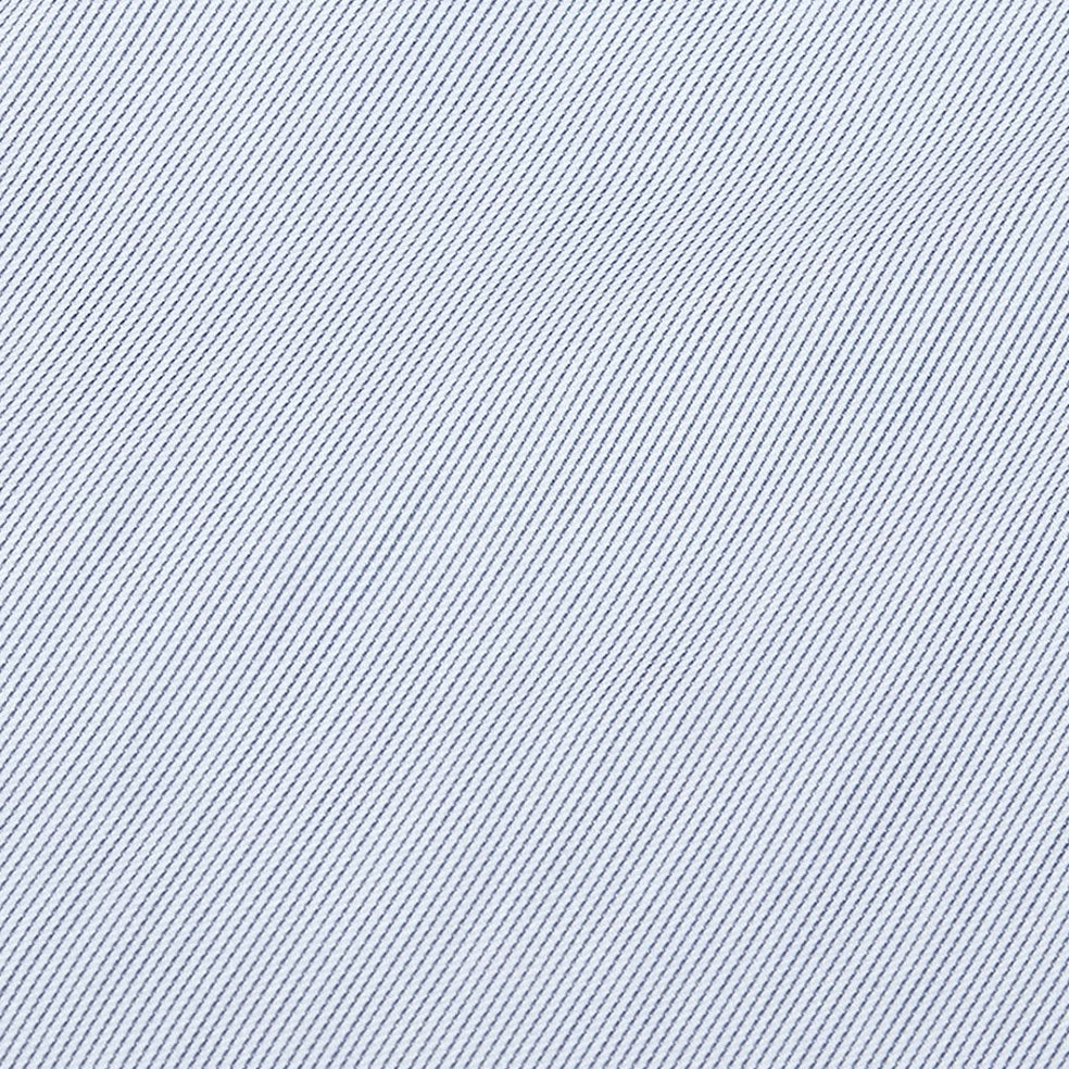海軍藍與白色 TROFEO 棉絲小條紋長袖襯衫