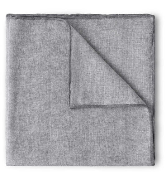 灰色 羊毛絲質 袋巾