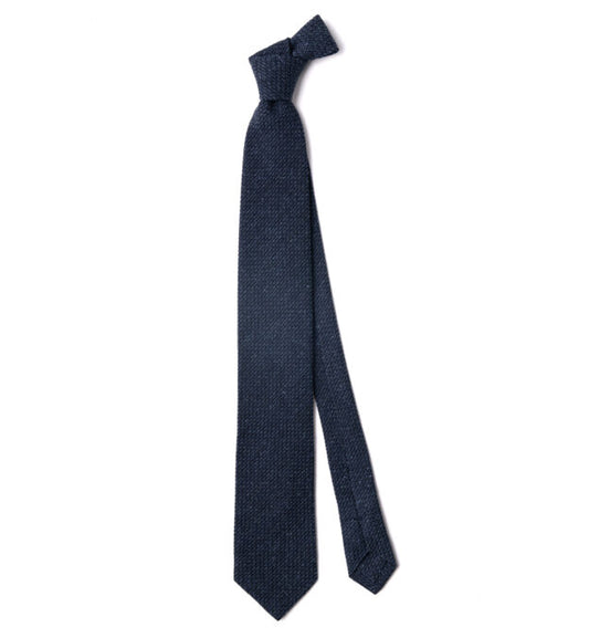 藍色 羊毛 絲綢 領帶